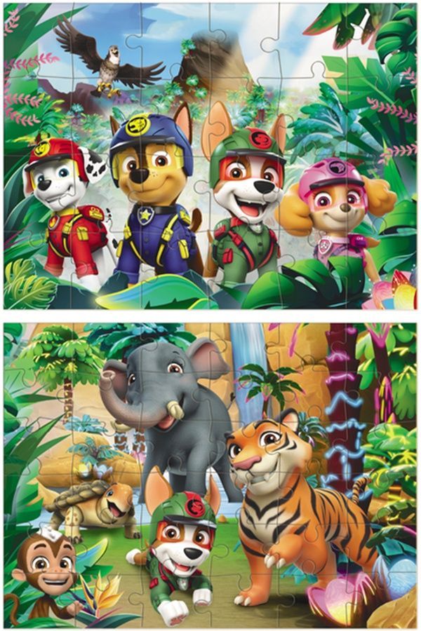 Пазли 2 в 1 Paw Patrol. Пригоди у Джунглях, 60 елементів DoDo 4823115909886 ЦБ-00284363 фото