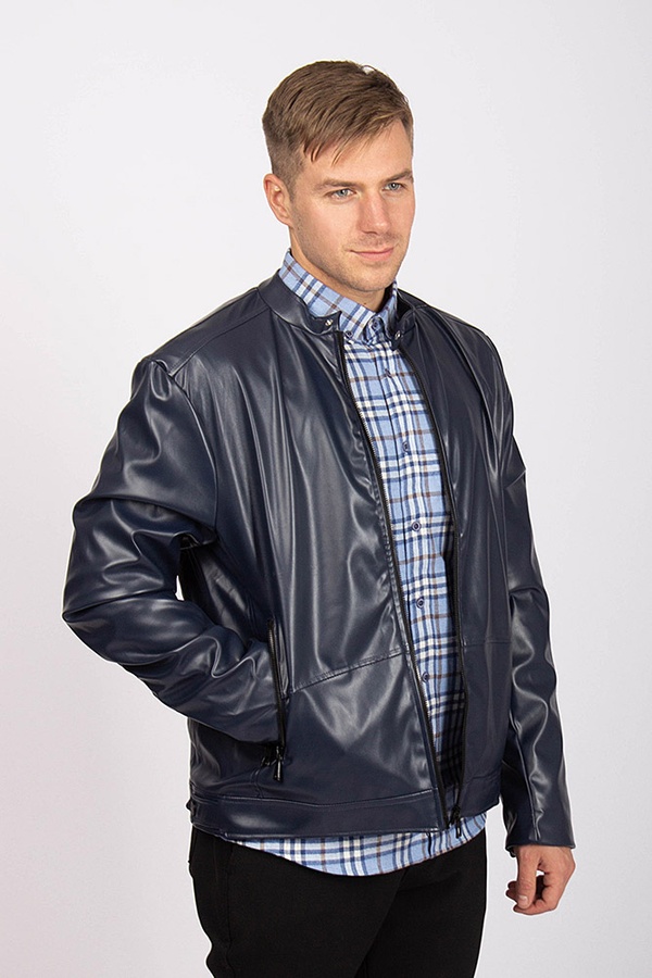 Куртка чоловіча 44 колір темно-синій ЦБ-00173431 SKT000580108 фото