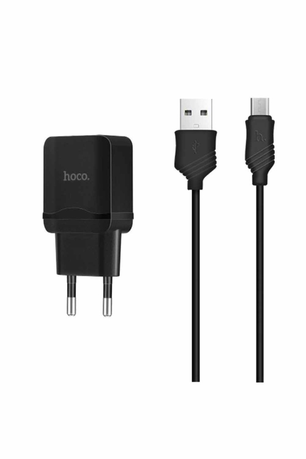 Зарядное устройство Hoco C22A 1 USB 24A Micro цвет черный ЦБ-00196961 SKT000860252 фото
