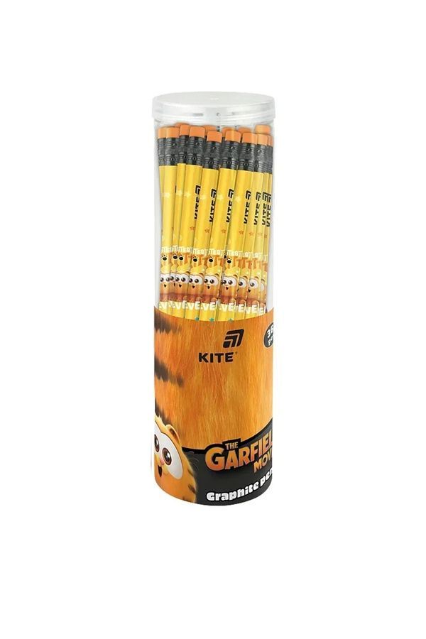 Олівець графітний з гумкою, тригранний Kite Garfield KITE GF25-046 ЦБ-00281347 фото