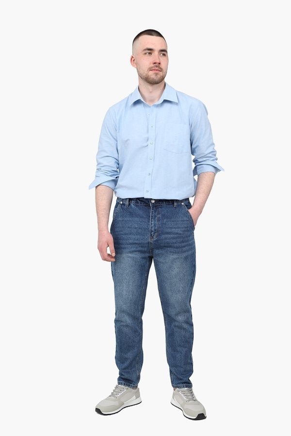 Джинси slouchy чоловічі колір синій W29 ЦБ-00292364 фото