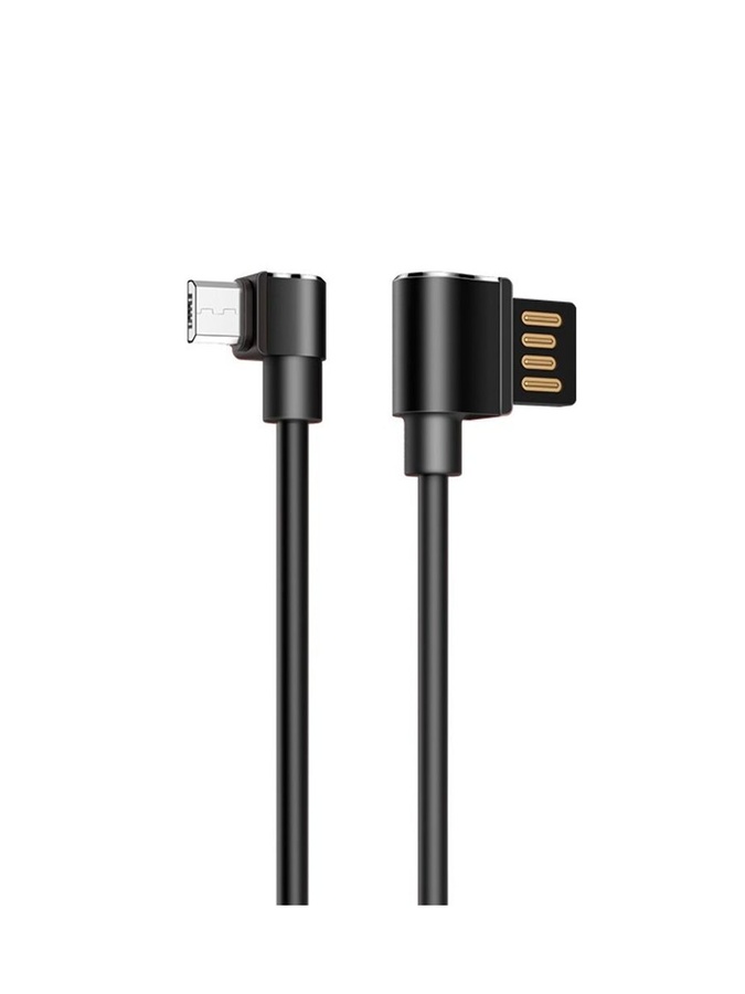 USB кабель U37 Micro 2.4A 1.2 м колір чорний ЦБ-00215826 SKT000899293 фото