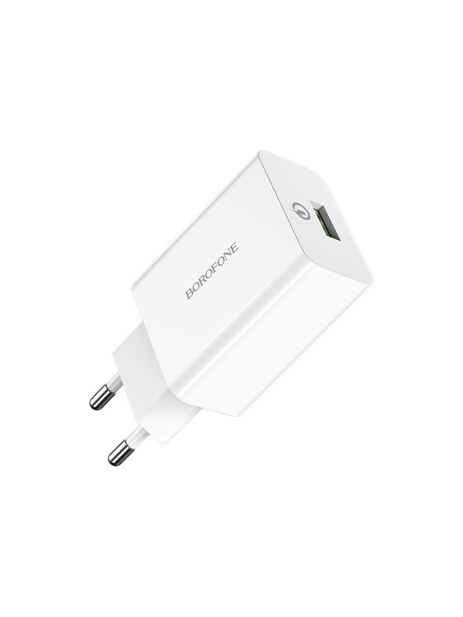 Мережевий зарядний пристрій Borofone BA21A USB QC колір білий ЦБ-00218828 SKT000905459 фото