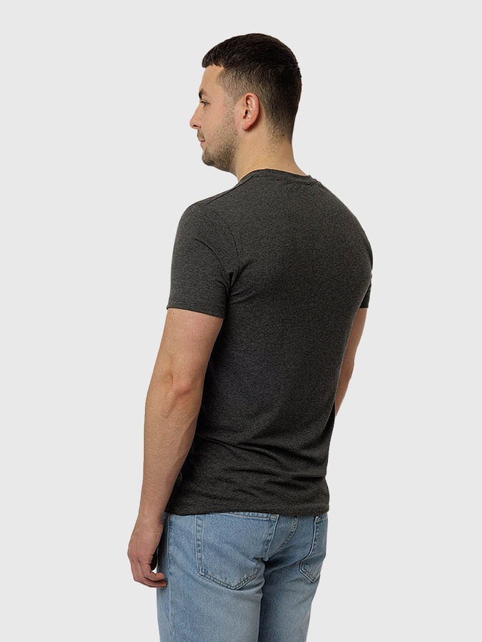 Чоловіча футболка регуляр 44 колір темно-сірий ЦБ-00216075 SKT000899954 фото