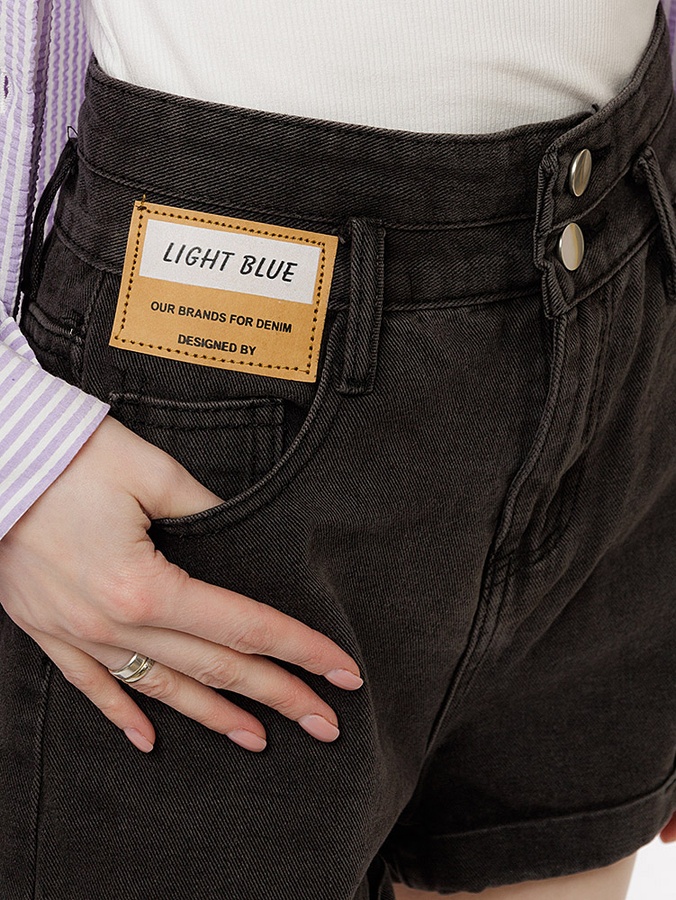 Жіночі джинсові шорти 40 колір сірий ЦБ-00216905 SKT000901651 фото