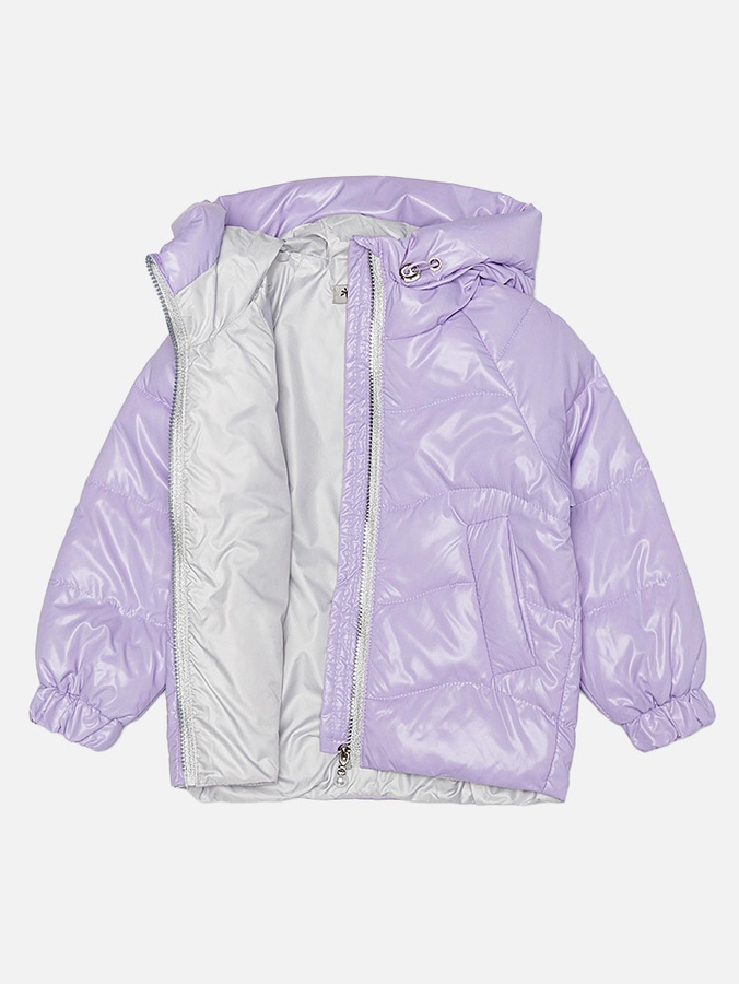 Куртка коротка демісезонна для дівчинки 116 колір бузковий ЦБ-00186279
