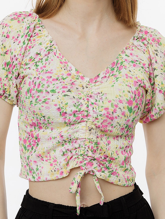 Короткая женская блуза 40 цвет розовый ЦБ-00219015 SKT000906025 фото
