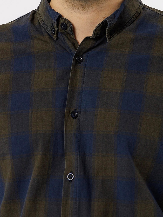 Чоловіча сорочка з довгим рукавом 42 колір темно-синій ЦБ-00218787 SKT000905304 фото
