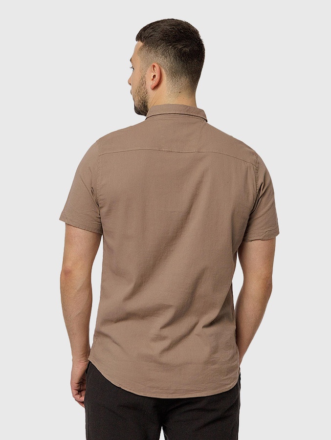 Мужская рубашка с коротким рукавом 44 цвет бежевый ЦБ-00218776 SKT000905254 фото
