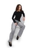 Джинсы baggy женские цвет светло-серый 42 ЦБ-00290504 фото