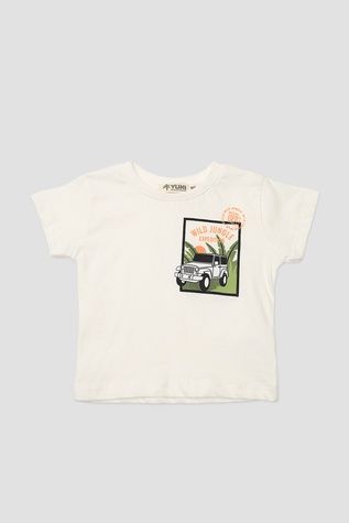 Футболка с коротким рукавом для мальчика цвет молочный 98 ЦБ-00274893 фото