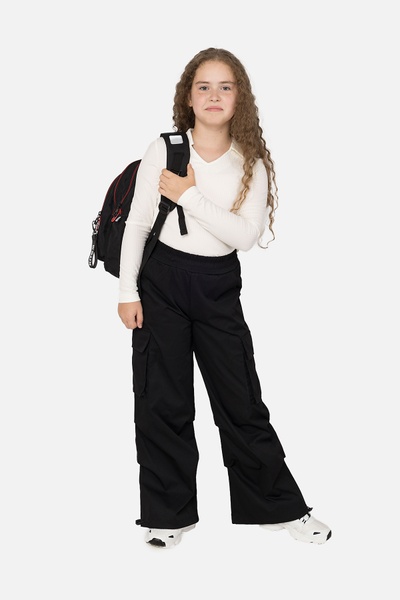 Штани для дівчинки 152 колір чорний ЦБ-00254995 SKT001006443 фото