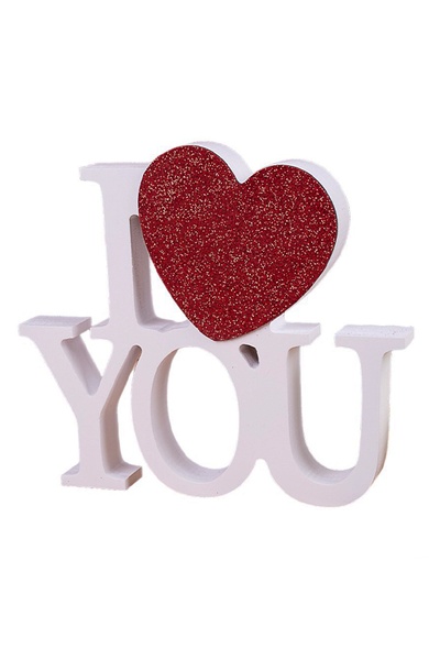 3D cтатуетка - I love you серце з глітером колір різнокольоровий ЦБ-00242632 SKT000965393 фото