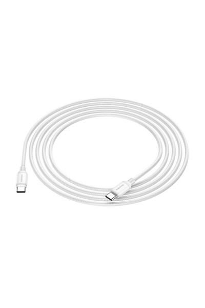 USB кабель Borofone BX68 Type-C - Type-C 5A 100W PD 2 м колір сріблястий ЦБ-00204666 SKT000876728 фото