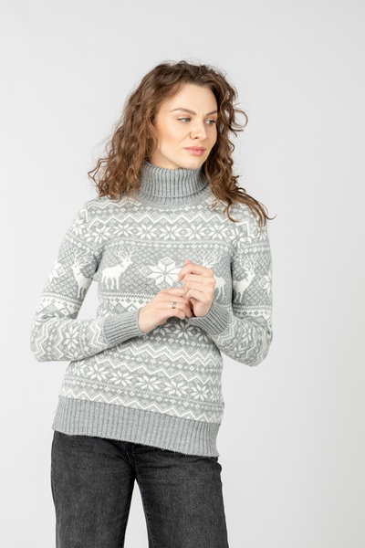 Жіночий светр 46 колір сірий ЦБ-00233522 SKT000941682 фото