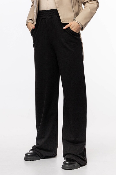 Женские спортивные штаны палаццо 48 цвет черный ЦБ-00210765 SKT000890641 фото