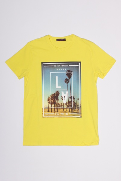 Чоловіча футболка 48 колір жовтий ЦБ-00190951 SKT000844257 фото