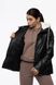 Жіноча куртка пряма коротка 46 колір чорний ЦБ-00206949 SKT000882080 фото 4