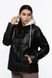Жіноча куртка пряма коротка 46 колір чорний ЦБ-00206949 SKT000882080 фото 1