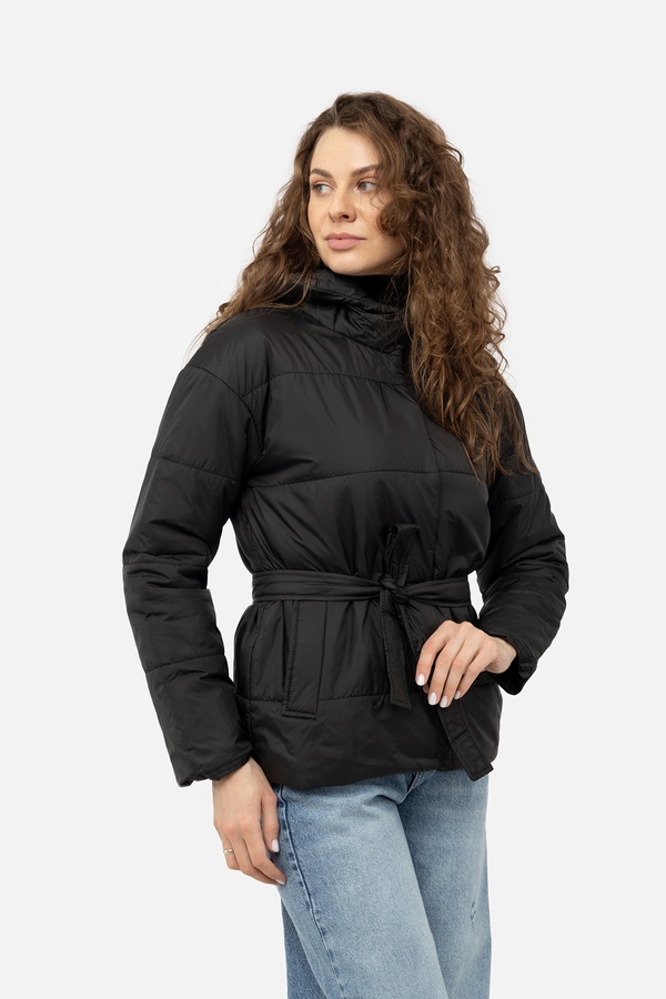 Женская куртка 50 цвет черный ЦБ-00243903 SKT000969744 фото