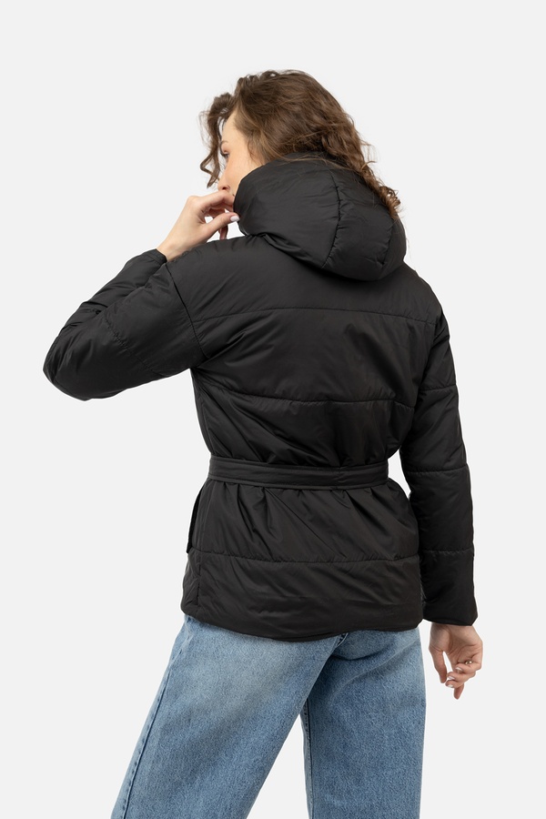 Жіноча куртка 50 колір чорний ЦБ-00243903 SKT000969744 фото