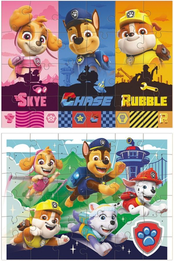 Пазлы 2 в 1 Paw Patrol. Такие хорошие щенки, 60 элементов DoDo 4823115909626 ЦБ-00284364 фото