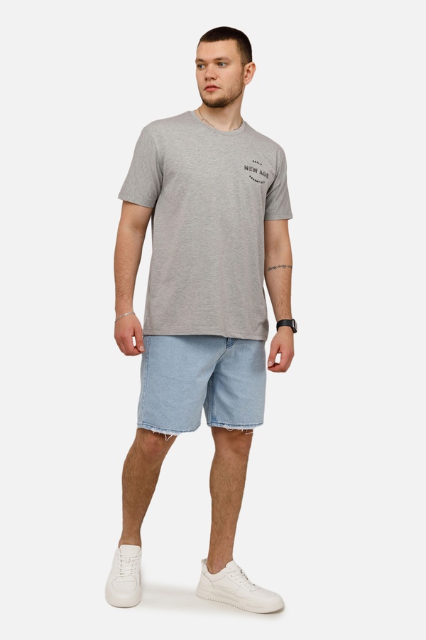 Чоловіча футболка з коротким рукавом 60 колір сірий ЦБ-00250768 SKT000994276 фото