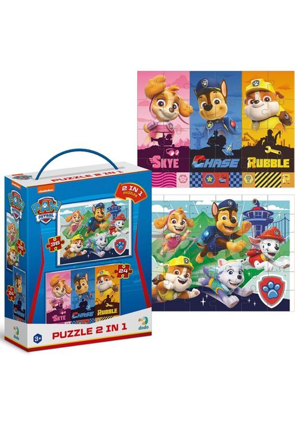Пазлы 2 в 1 Paw Patrol. Такие хорошие щенки, 60 элементов DoDo 4823115909626 ЦБ-00284364 фото