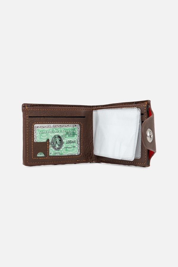 Чоловічий гаманець колір темно-коричневий ЦБ-00244439 SKT000978815 фото