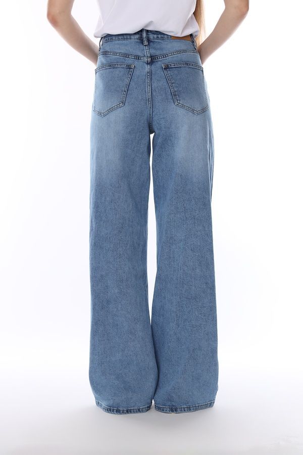 Джинсы wide leg женские цвет синий 42 ЦБ-00290499 фото