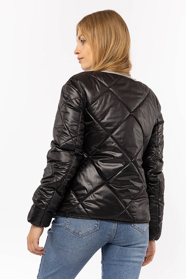 Жіноча куртка 42 колір чорний ЦБ-00185962 SKT000729624 фото
