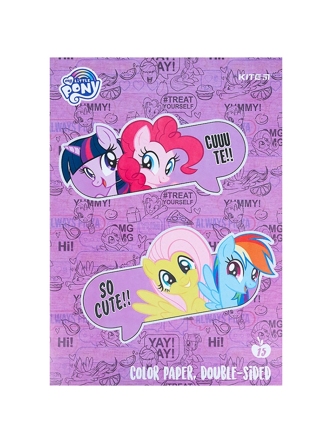 Набор двухсторонней цветной бумаги Kite My Little Pony цвет разноцветный ЦБ-00223014 SKT000916322 фото
