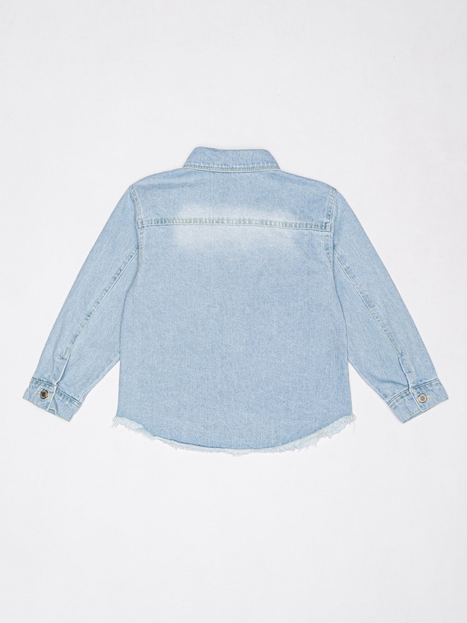 Куртка джинсова для дівчинки 122 колір блакитний ЦБ-00189603 SKT000840452 фото