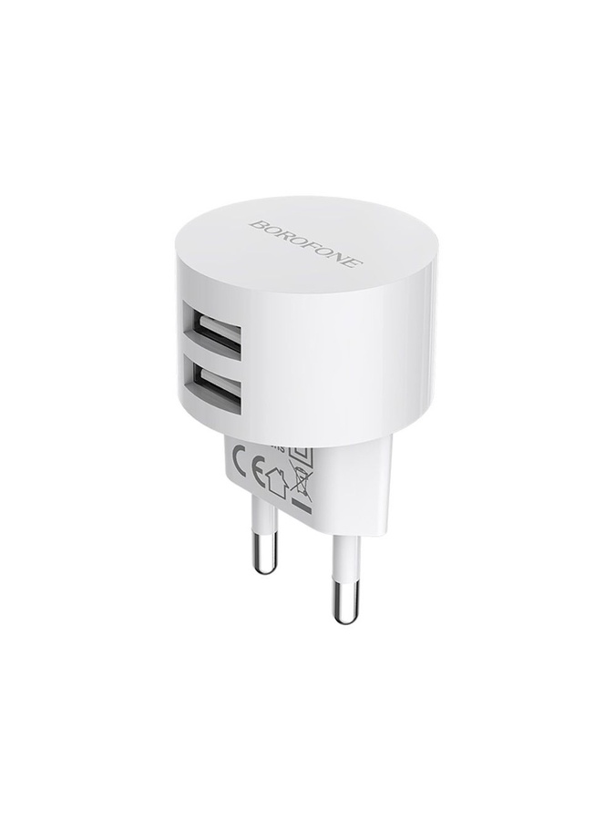 Сетевое зарядное устройство для Borofone BA23A 2 USB цвет белый ЦБ-00218829 SKT000905460 фото