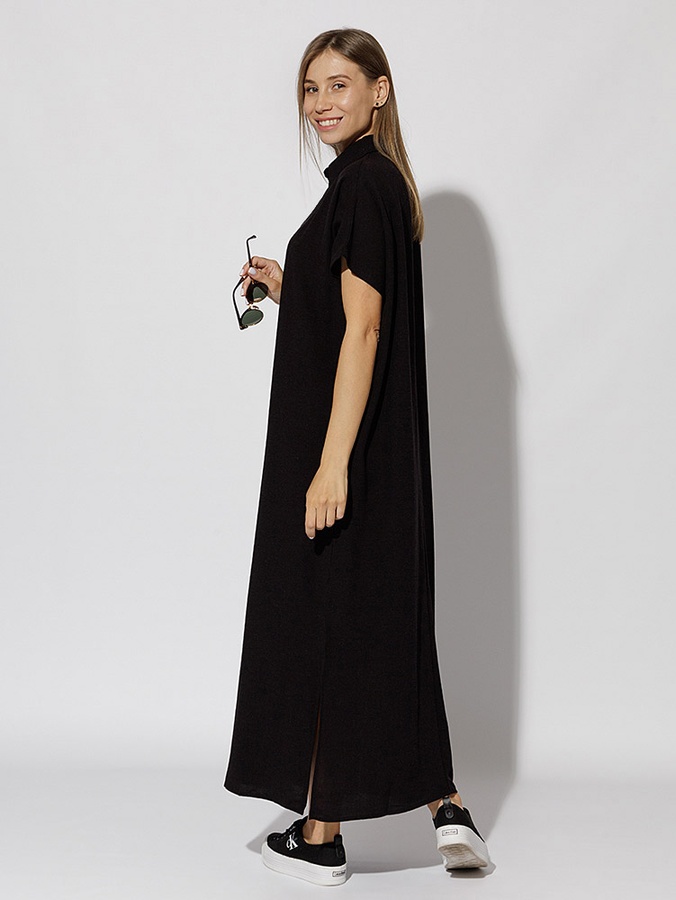 Женское длинное платье 50 цвет черный ЦБ-00219266 SKT000906837 фото