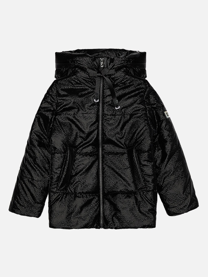 Куртка коротка демісезонна для дівчинки 134 колір чорний ЦБ-00188695
