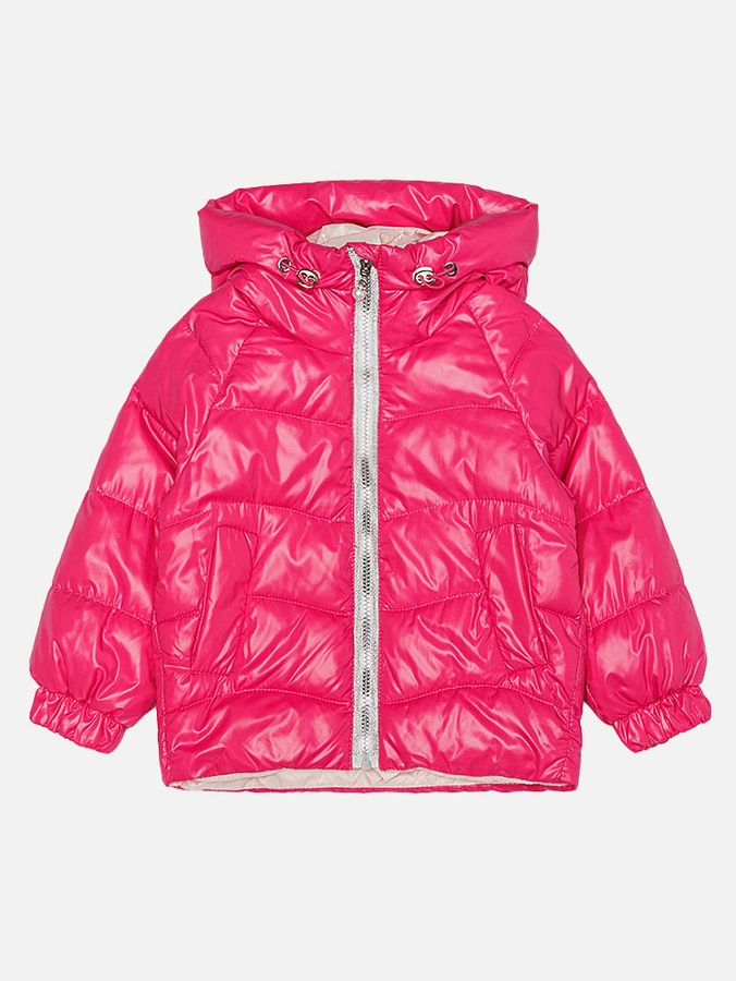 Куртка коротка демісезонна для дівчинки 98 колір малиновий ЦБ-00186280