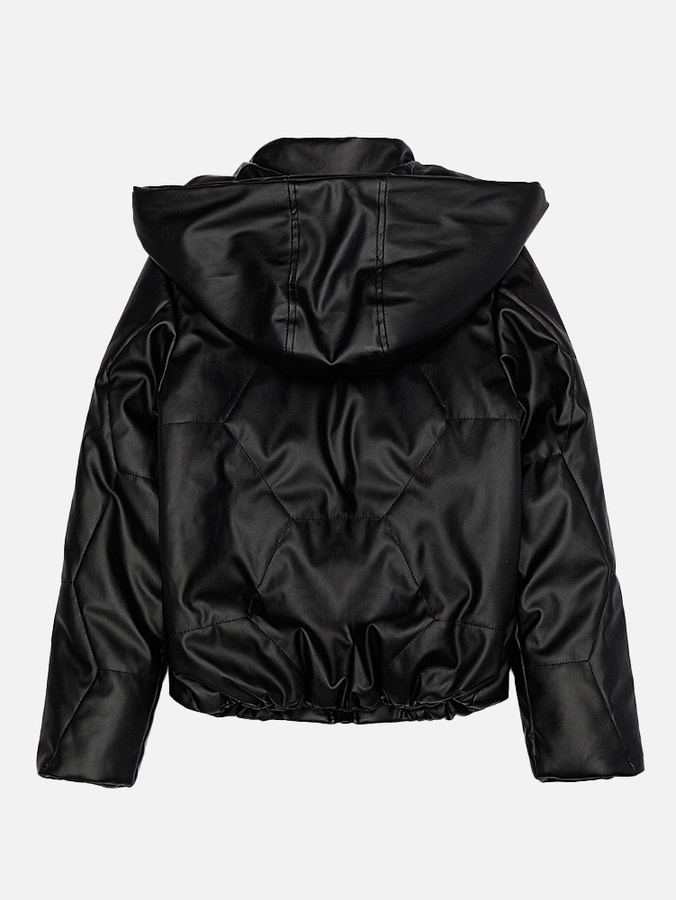 Куртка коротка демісезонна для дівчинки 164 колір чорний ЦБ-00188329