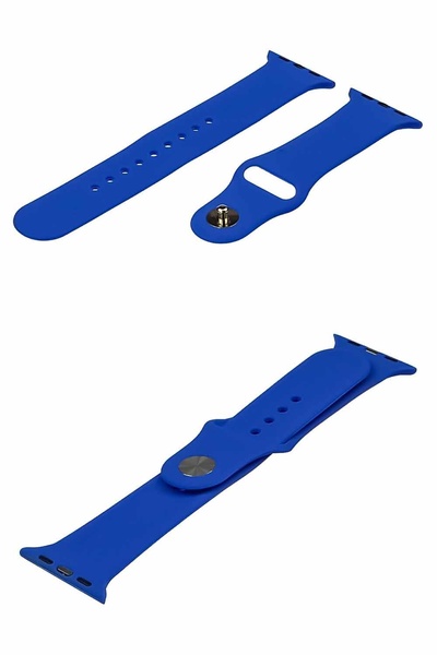 Ремешок силиконовый для Apple Watch Sport Band 38/40/41 mm размер S цвет №18 цвет синий ЦБ-00195348 SKT000856868 фото
