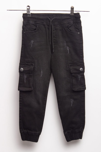 Джогери джинсові на хлопчика колір чорний ЦБ-00148233 SKT000508870 фото