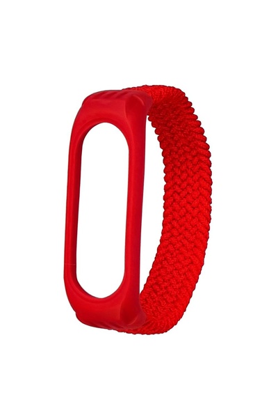 Ремешок нейлоновый Braided rope для Xiaomi Mi Band 3/4/5/6 размер M цвет красный ЦБ-00200494 SKT000868585 фото