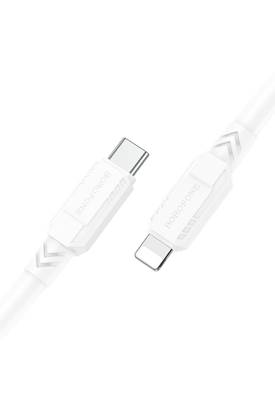 USB кабель Borofone BX81 Type-C - Lightning 2.4A 20W PD 1 м колір білий ЦБ-00204667 SKT000876729 фото