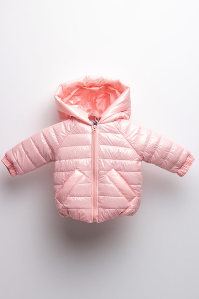 Куртка короткая на девочку 68 цвет светло-розовый ЦБ-00157359