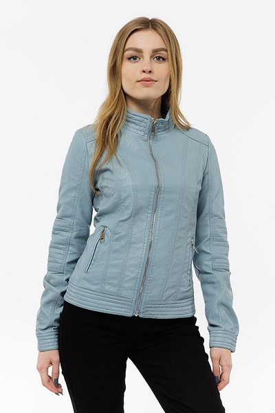 Женская куртка из экокожи 50 цвет голубой ЦБ-00161929 SKT000549122 фото