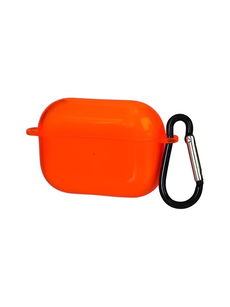 Чехол силиконовый Clear Neon с карабином для Apple AirPods Pro цвет оранжевый ЦБ-00224799 SKT000921037 фото