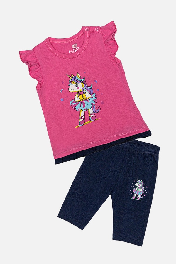 Костюм с шортами на девочку 74 цвет малиновый ЦБ-00151517 SKT000517218 фото