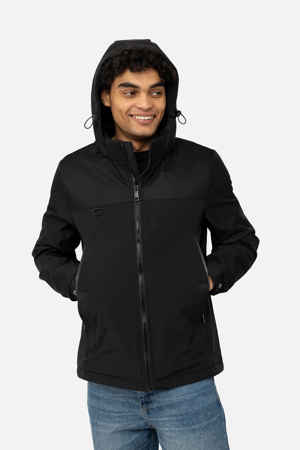 Мужская куртка 46 цвет черный ЦБ-00238303 SKT000956001 фото