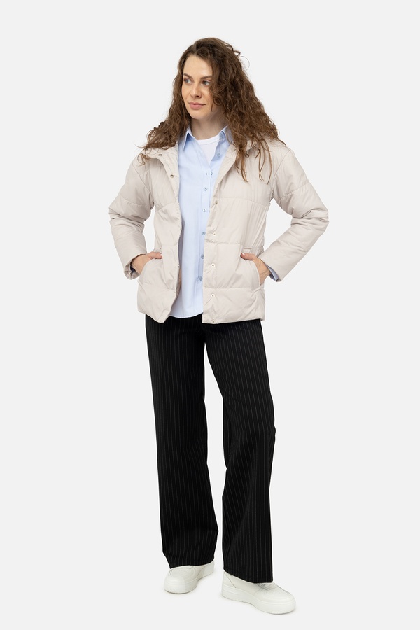 Жіноча куртка 42 колір молочний ЦБ-00243942 SKT000969943 фото