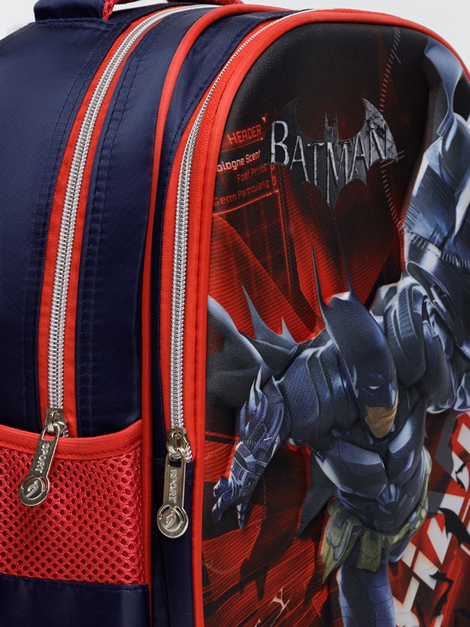 Портфель шкільний з 3D принтом героя коміксів - Бетмен колір червоно-чорний ЦБ-00226399 SKT000924211 фото