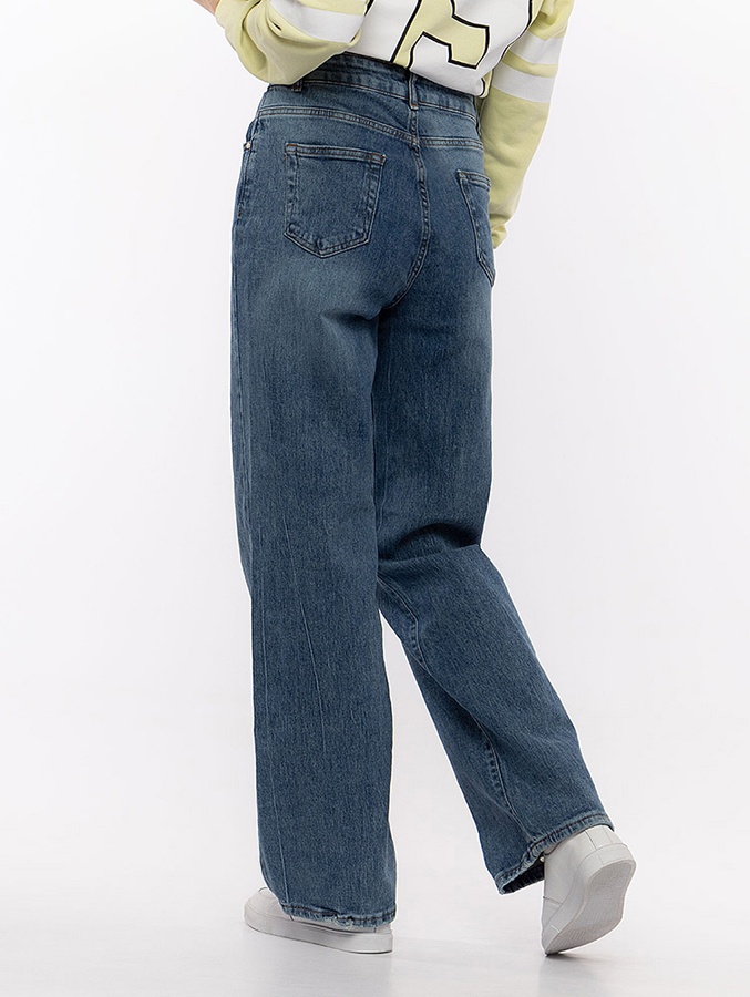 Женские джинсы палаццо 50 цвет синий ЦБ-00214160 SKT000895821 фото